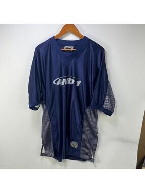 Vintage AND1 Basketball Jersey Shirt Blue XL